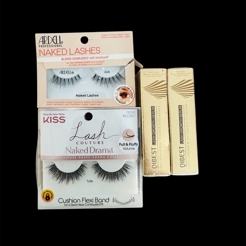 250+ Assorted False Eyelashes Bundle - Black Lashes Faux Minky Wispy Doll Foxy - Picture 5 of 7